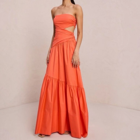 A.L.C. Dresses & Skirts - $595 ALC Coral Lark Strapless Cutout Ruched Maxi Dress Size 6